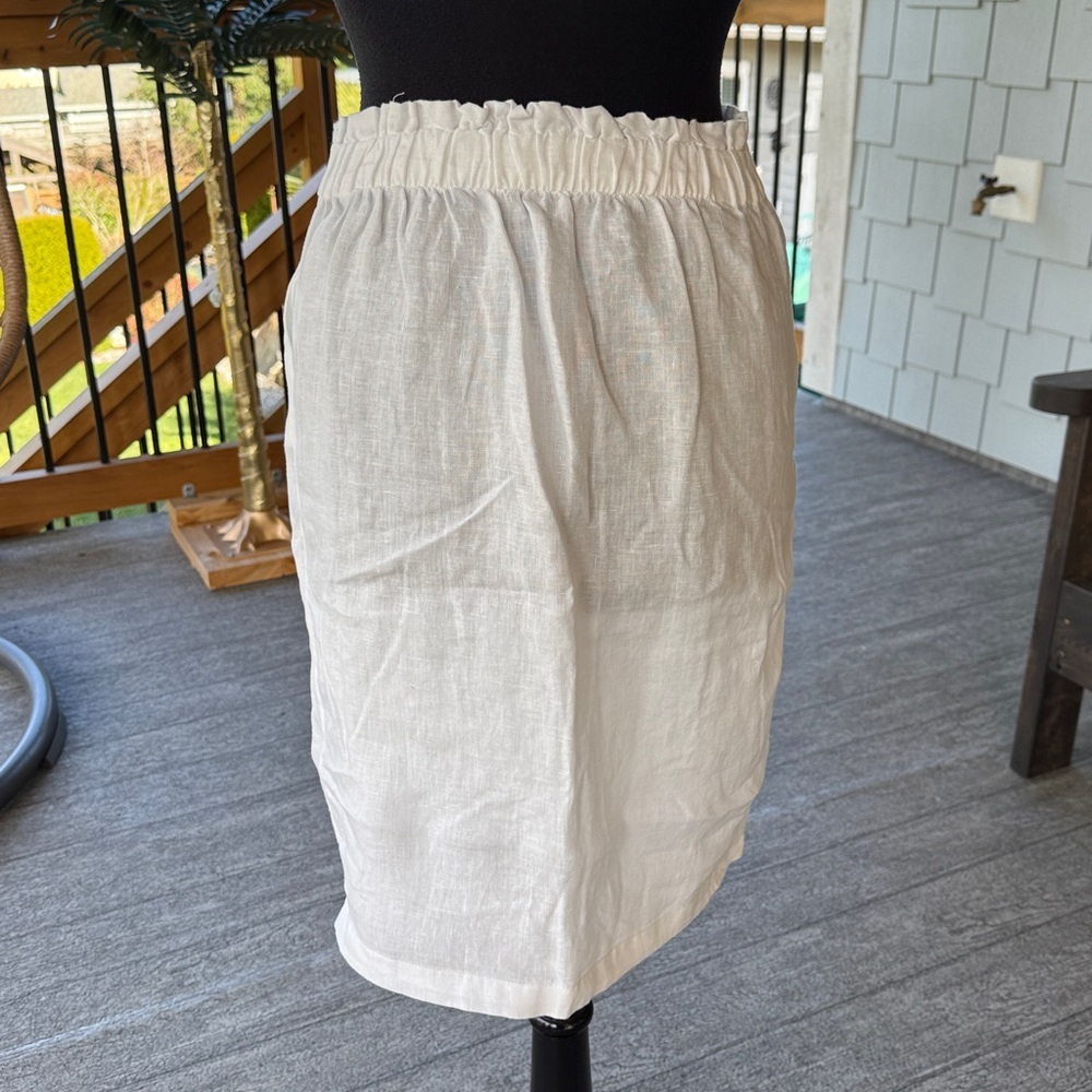 Ellen Tracy | Pleated Linen Skirt - Picture 5 of 8